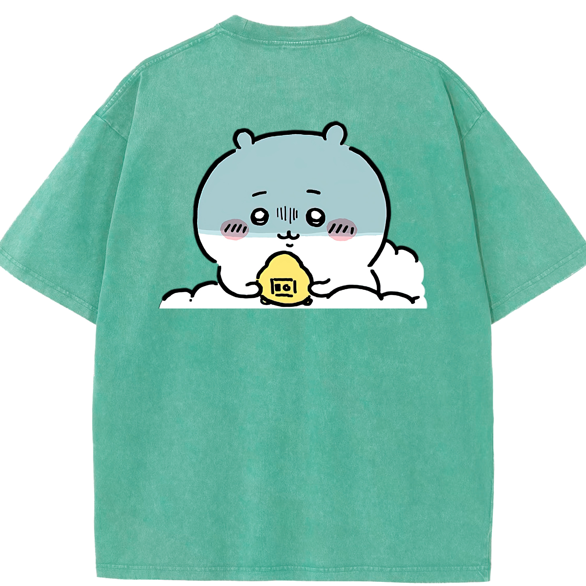 （画像用） ちいかわ ちいかわ Chii-kawa chiikawa 綿100% ヴィンテージ風 半袖Tシャツ（背面プリント）